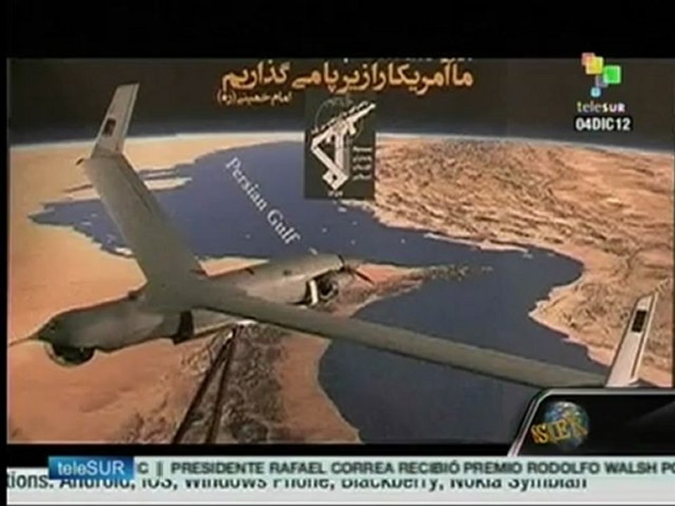Drone USAsioniste intercepté par les Iranien  2012-12-05  Telesur