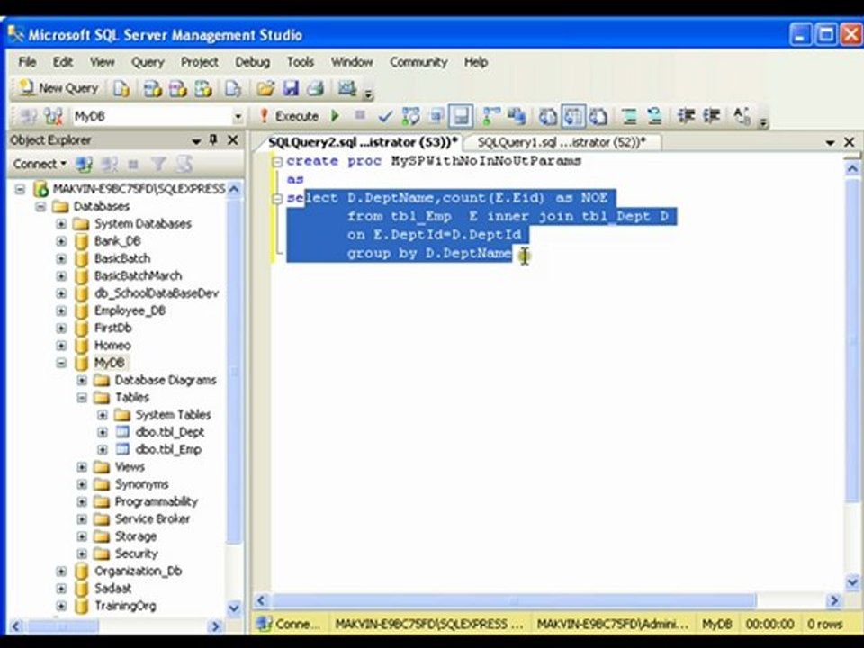 Stored Procedures With No Input And No Output Params In MS Sql Server 12 of 15