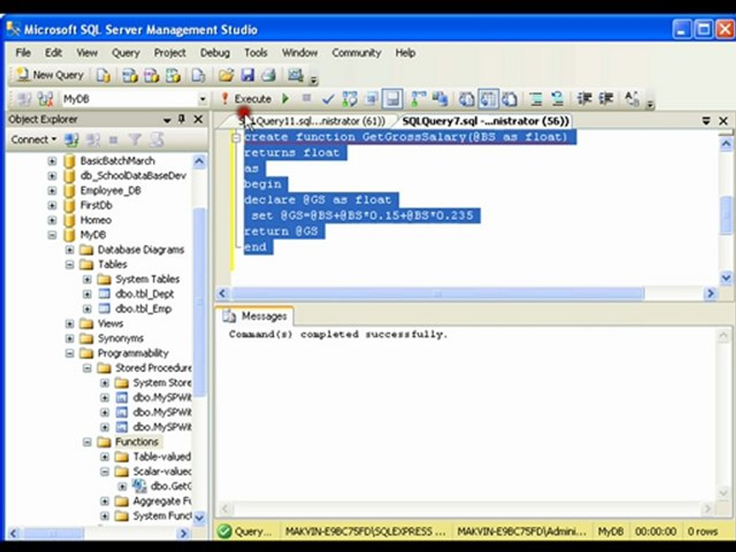 ⁣Functions In MS Sql Server 15 of 15
