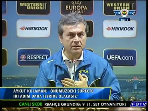 5 Aralık 2012 UEFA Avrupa Ligi Aykut Kocaman Basın Toplantısı