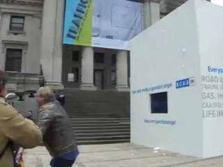 BCAA Guardian Angel illusion in downtown Vancouver