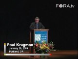 Paul Krugman Supports Stimulus, Warns No Quick Fix