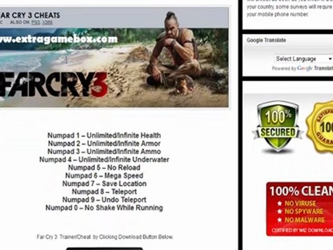 Far Cry 3 Trainer PC PS3 X BOX 360