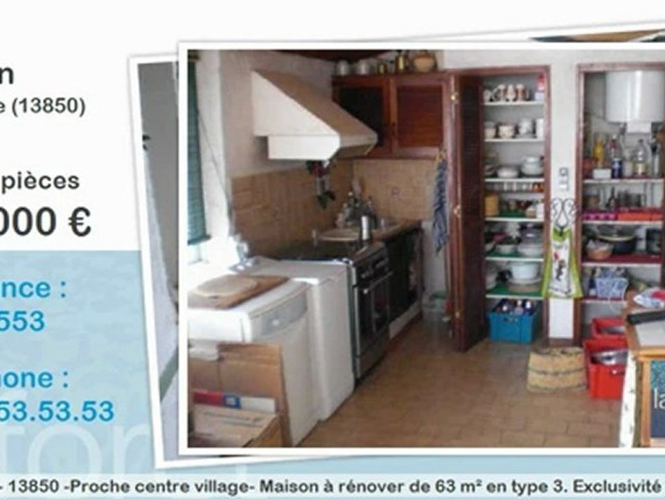 Vente maison 3 pièces Greasque