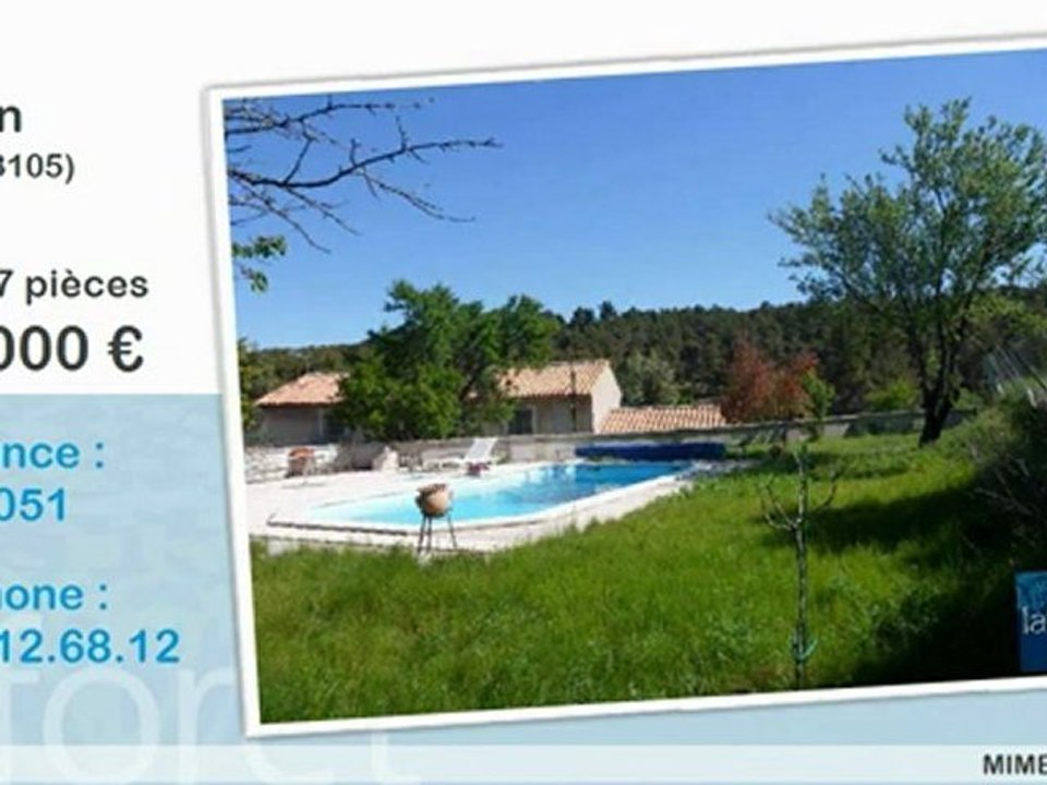 Vente maison 7 pièces Mimet