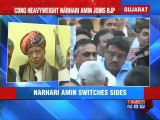 Cong leader Narhari Amin joins BJP