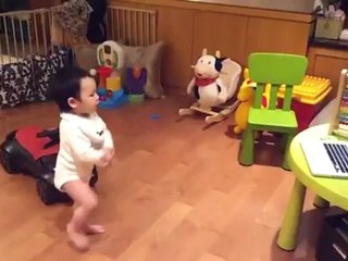 Baby dancing to Gangnam Style