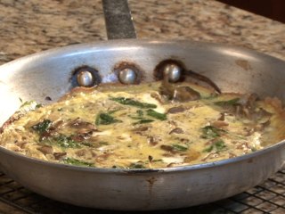 How To Make Spinach, Mushroom and Carmelized Onion Frittata