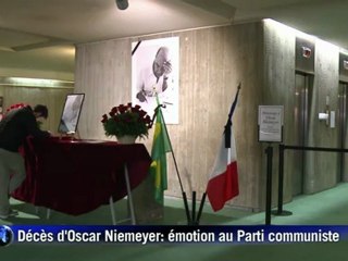Décès d'Oscar Niemeyer: grande émotion au siège du PCF