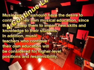Music Teacher Requirements