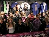 Les joueuses de l'Equipe de France à la Boutique FFF