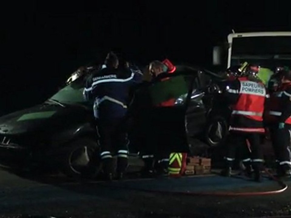 Simulation d’accident de la route sur le Circuit Bugatti
