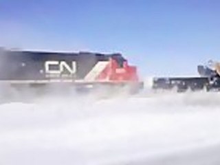 Removing Snow From Train Tracks