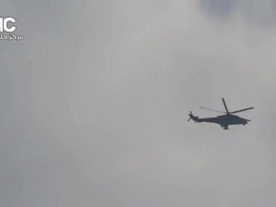 Syrian Army Helicopters Hunting Rebels