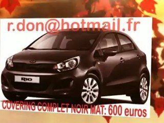 Kia Rio, Kia Rio, Kia Rio essai video, Kia Rio covering, Kia Rio peinture noir mat