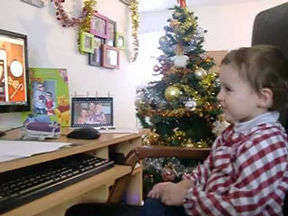 Lana en grande discution avec le père noël :D