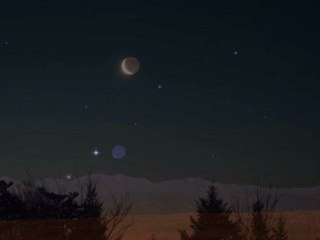Venus, Saturne et la Lune