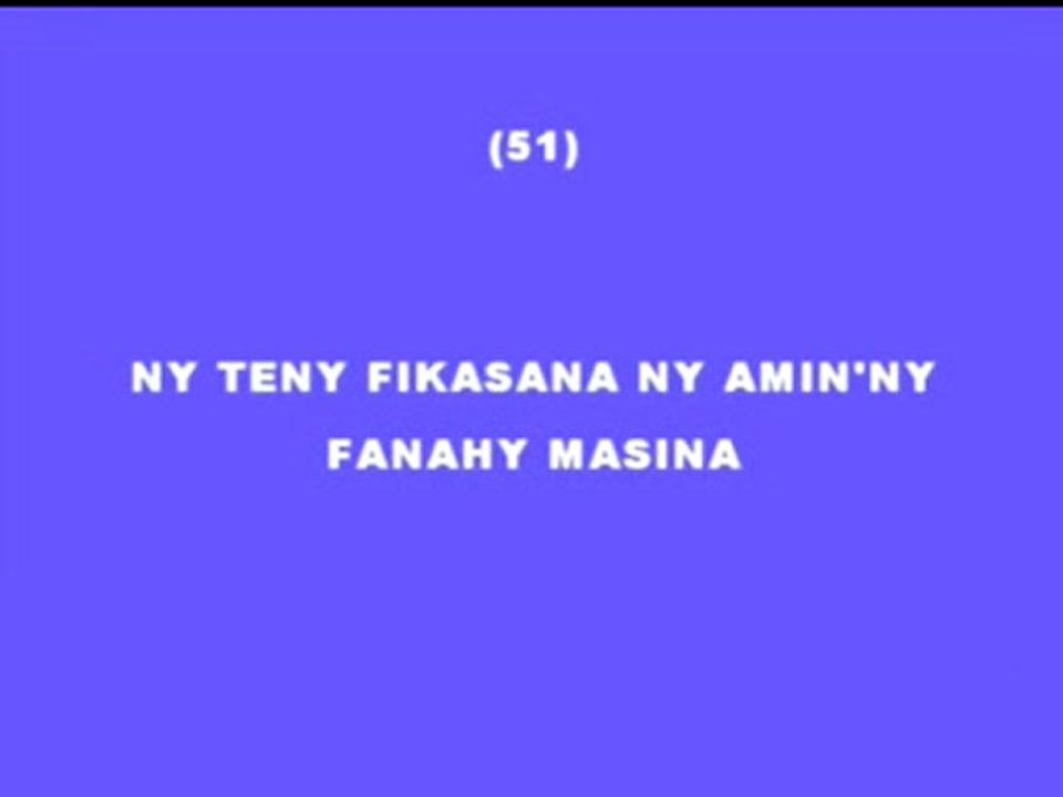 51 Ny teny fikasana ny amin'ny Fanahy Masina