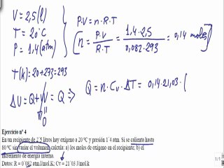 Energía termica y calor 1º Bachillerato ejercicio 4