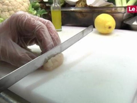 La saint-jacques sort de sa coquille pour le chou-fleur