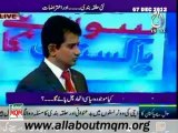 AAJ Sawal Hei Pakistan Ka: Delimitation Issue of Karachi (07 December 2012)