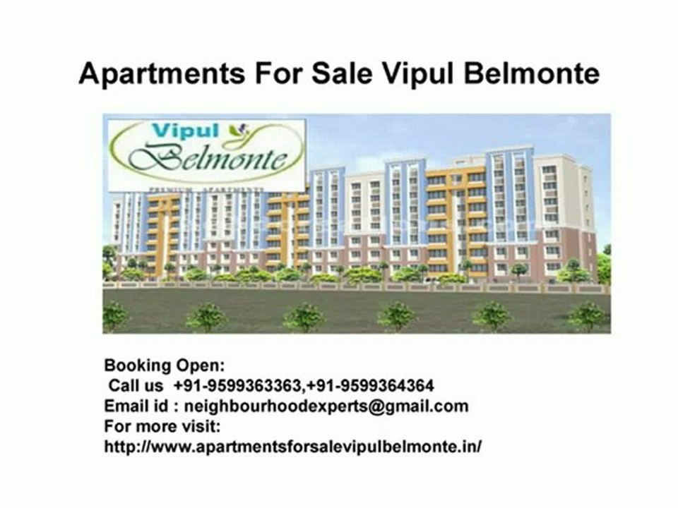 Apartments For Sale Vipul Belmonte  @ Call 9599363363