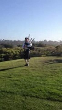 Bagpipes - Manny Fialkow in a Kilt Playing Scottish Bag Pipes!