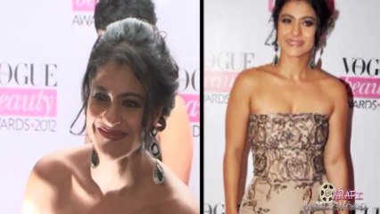 Kajol in Sleeveless Flowery Design Gown At Vogue Beauty Award 2012