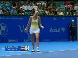 Caroline Wozniacki pretending to be Serena Williams (07_12_2012)