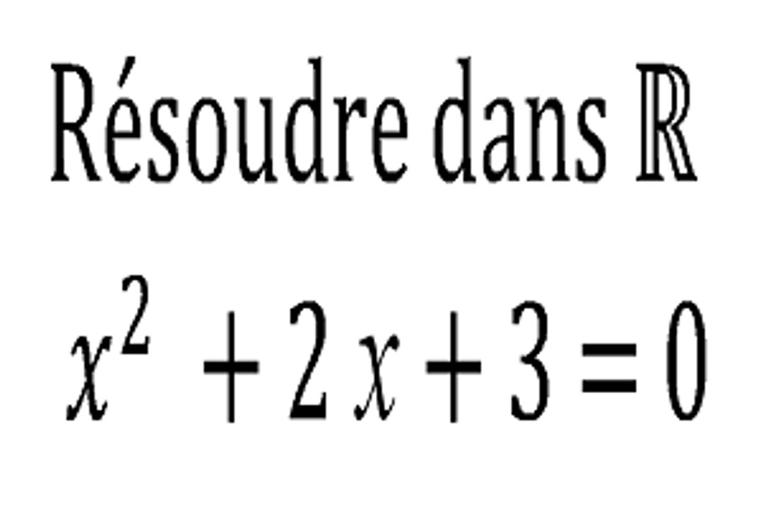Équation du second degré - 1re