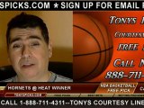 Miami Heat versus New Orleans Hornets Pick Prediction NBA Pro Basketball Odds Preview 12-8-2012