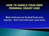 Santa Clarita accident lawyer - Handling your own personal injury case