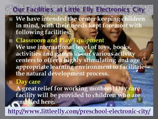 Preschool in Electronic City, Playschools in Electronics - littleelly