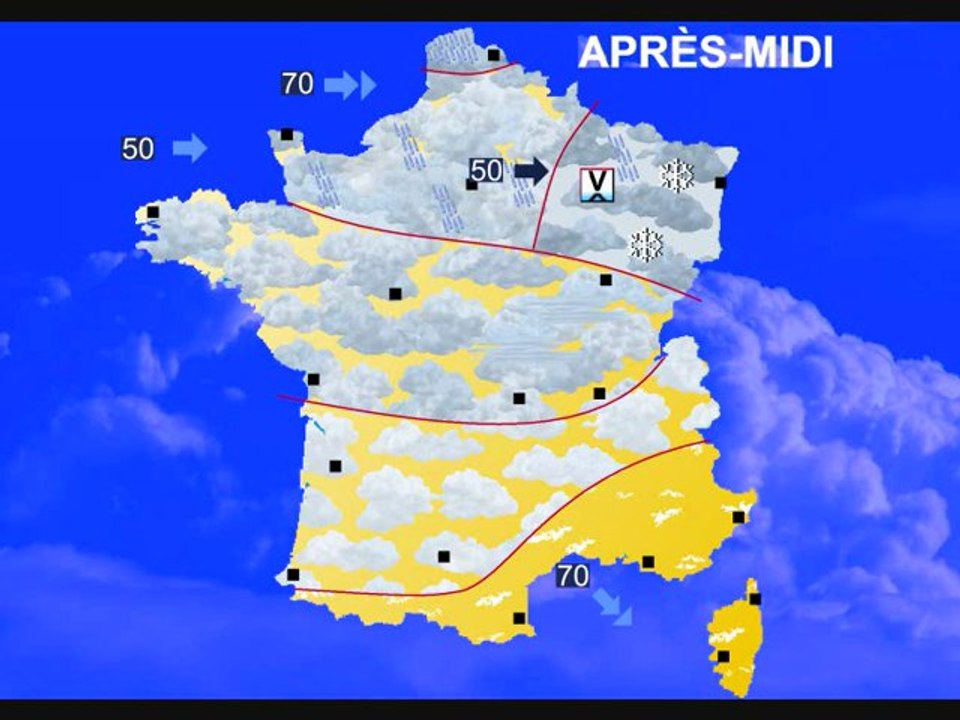 Météo 9 décembre 2012: Froid glacial et neige par endroit !
