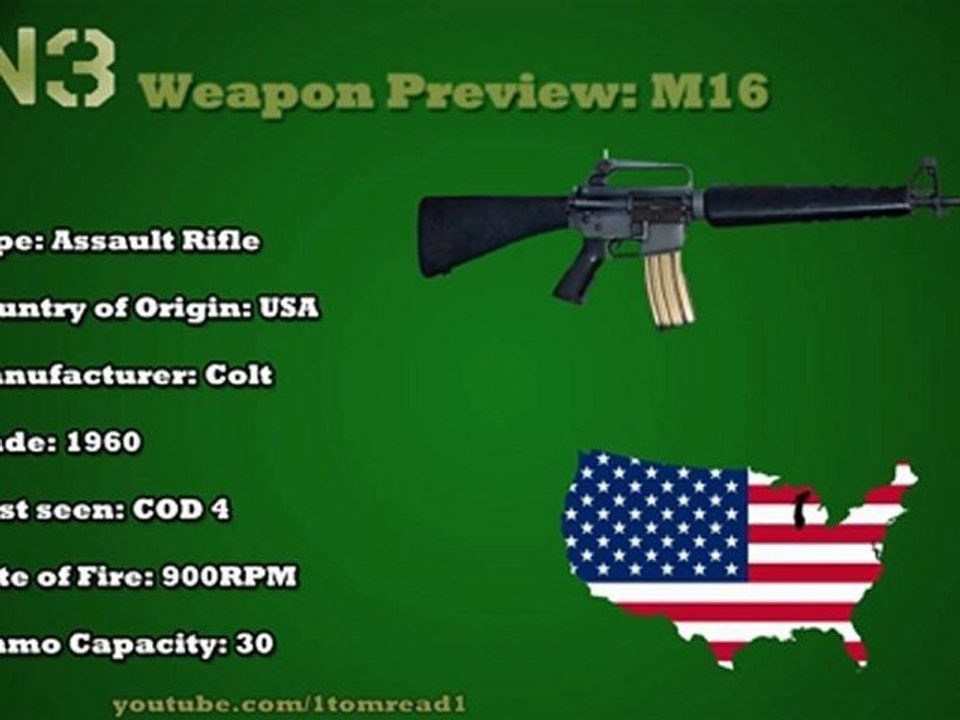 MW3 - MW3 Guns - M16 (Weapons previews Part 14)