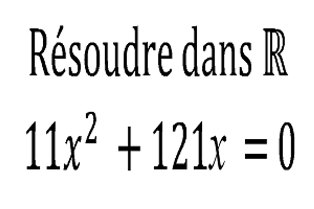 Équation du second degré - 2nde
