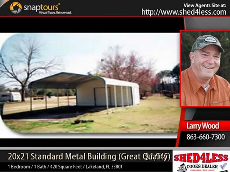 shed4less - 20x21 Standard Metal Style Building