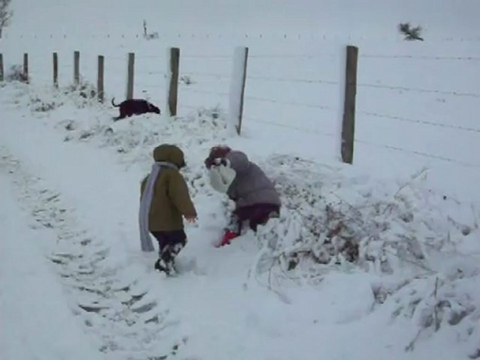 Minettes se promènent dans la neige 08/12/12