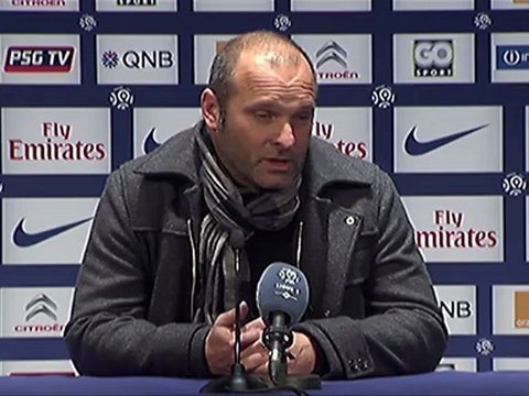 Conférence de presse Paris Saint-Germain - Evian TG FC : Carlo ANCELOTTI (PSG) - Pascal DUPRAZ (ETG) - saison 2012/2013