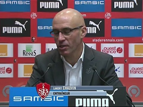 Conférence de presse Stade Rennais FC - Stade Brestois 29 : Frédéric ANTONETTI (SRFC) - Landry CHAUVIN (SB29) - saison 2012/2013