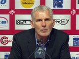 Conférence de presse Stade de Reims - Girondins de Bordeaux : Hubert FOURNIER (SdR) - Francis GILLOT (FCGB) - saison 2012/2013