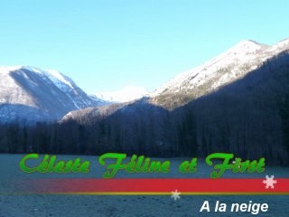 Féline Céleste et First a la neige