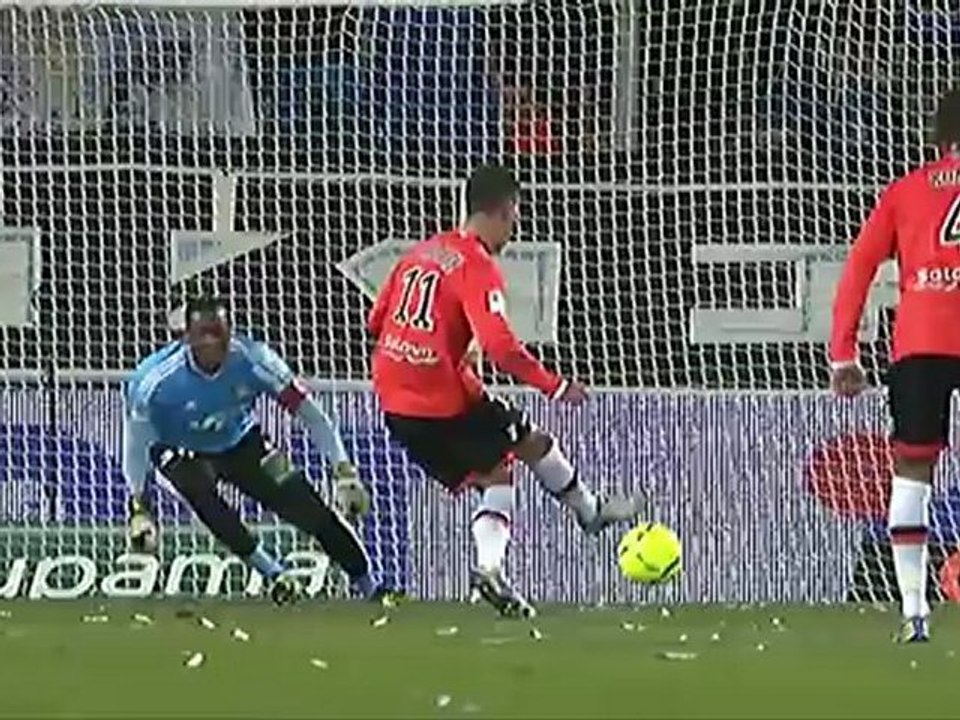 But Jérémie ALIADIERE (38ème pen) - Olympique de Marseille - FC Lorient (0-3) - saison 2012/2013