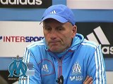 Conférence de presse Olympique de Marseille - FC Lorient : Elie BAUP (OM) - Christian  GOURCUFF (FCL) - saison 2012/2013