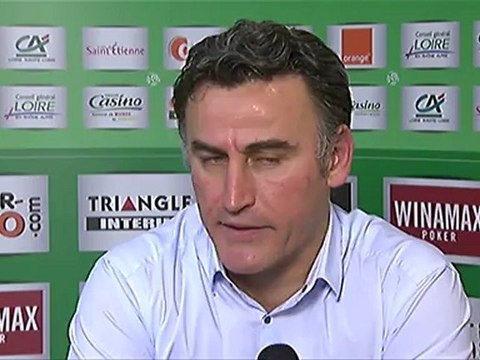 Conférence de presse AS Saint-Etienne - Olympique Lyonnais : Christophe GALTIER (ASSE) - Rémi GARDE (OL) - saison 2012/2013