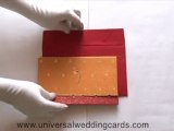 US-586, Red Color, Designer Wedding Cards, Indian Wedding Invitations, Universal Wedding Cards
