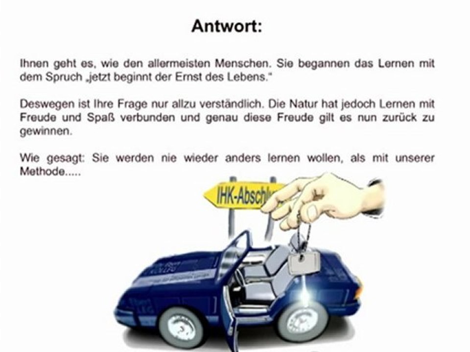 IHK-Diplom in Rekordzeit, Antworten