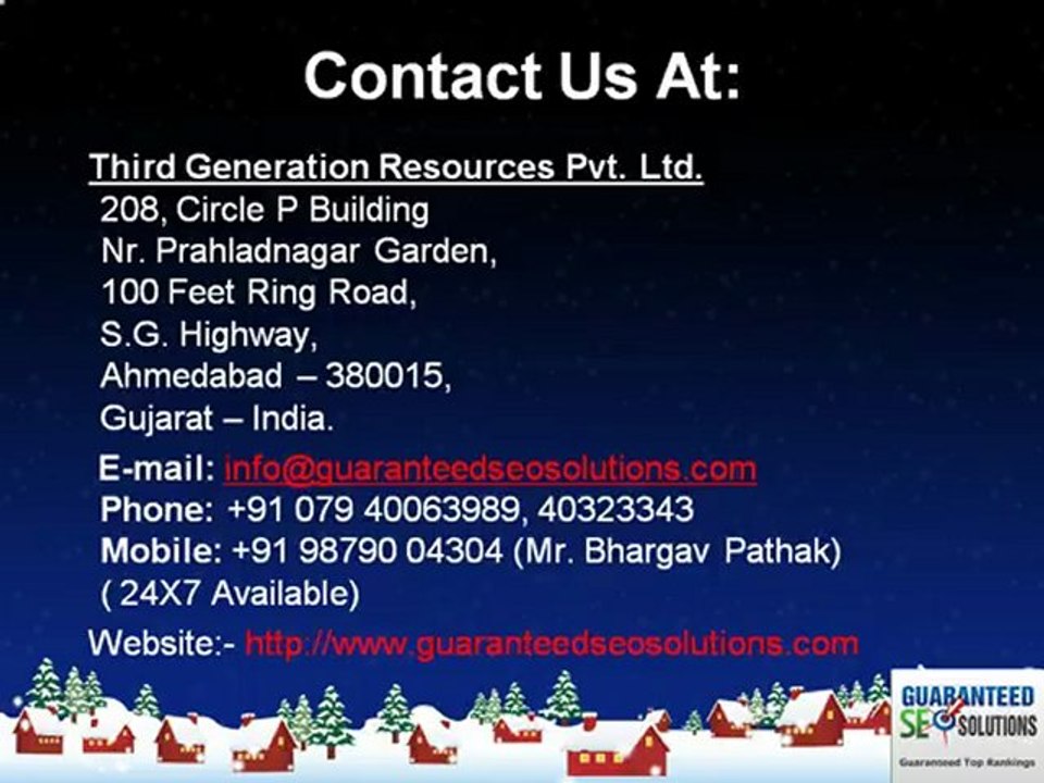 Leading SEO Service provider offers 10% discount on ""Complete SEO Packages"" for this  Christmas