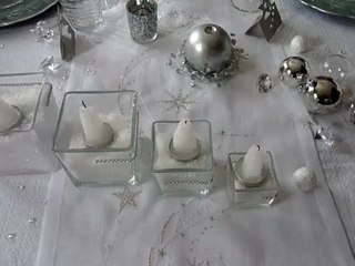 2012-12-09 TABLE DE NOEL ARGENT BLANC OURS POLAIRE
