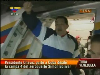 En Video: Chávez partió a Cuba para someterse a nueva operación contra el cáncer